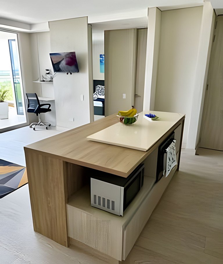 1 Quarto Cielo Mar. Banheira de hidromassagem privativa