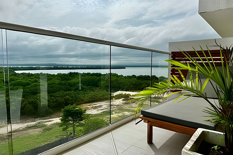 1 Quarto Cielo Mar. Banheira de hidromassagem privativa