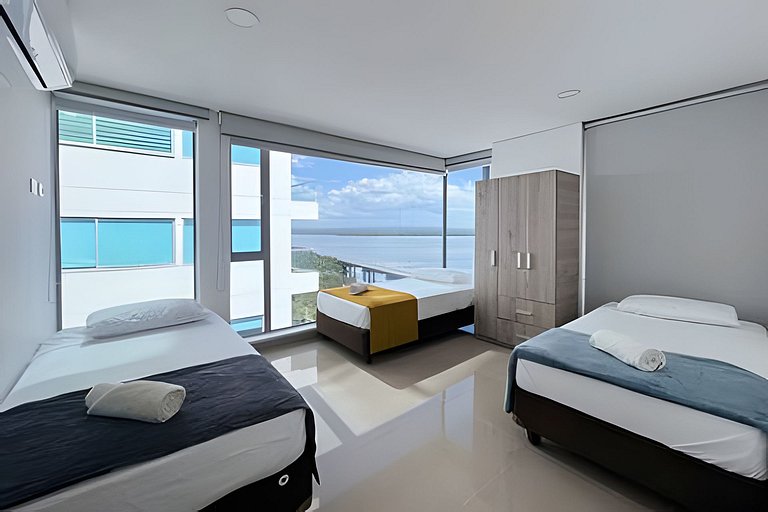 2 quartos Morros com hidromassagem e vistas
