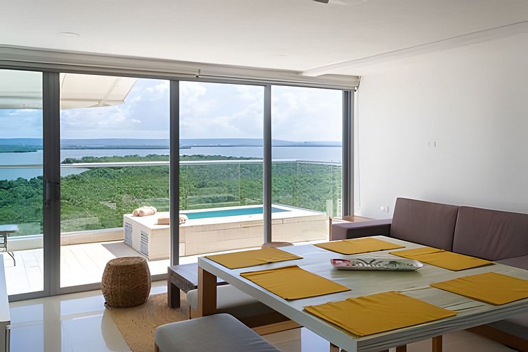 2 quartos Morros com hidromassagem e vistas