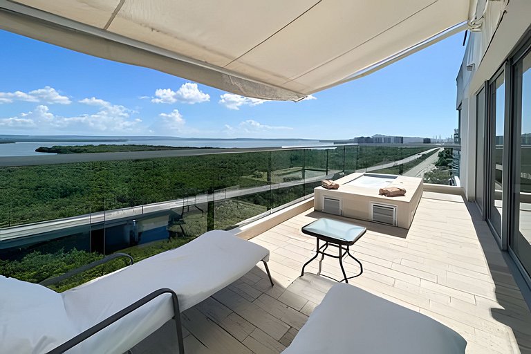 2 quartos Morros com hidromassagem e vistas