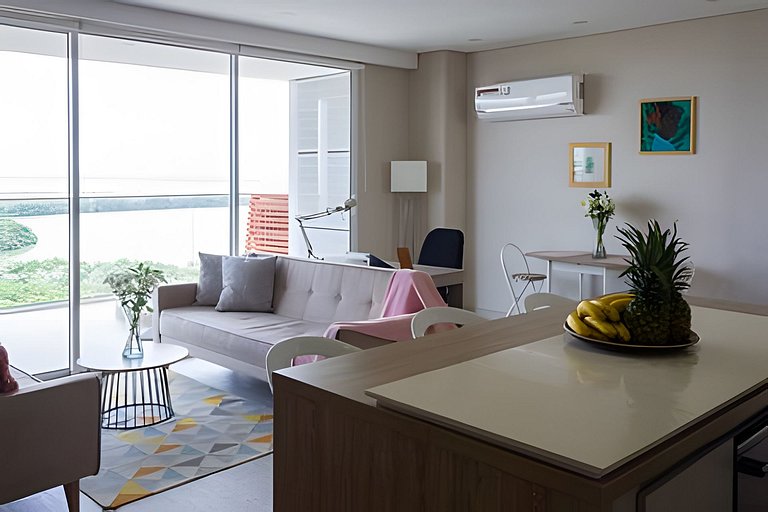 1 Quarto com jacuzzi privativo. Vista para o mar e para a la