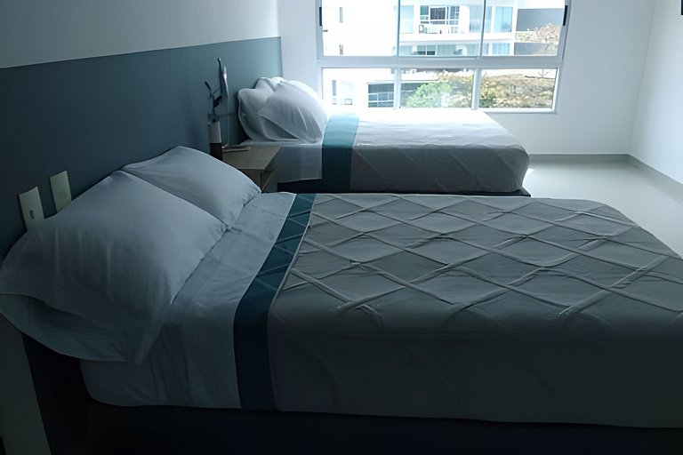 1 quarto com saída direta para a praia de Morros