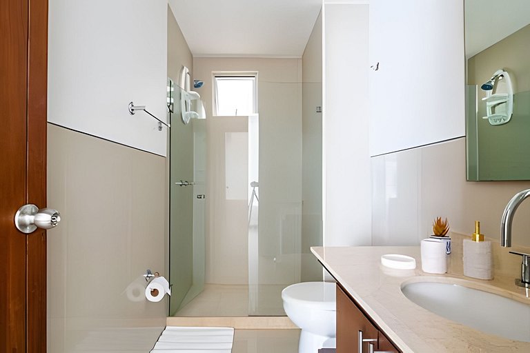 Apartamento de 1 dormitório nos Morros com vista para o mar