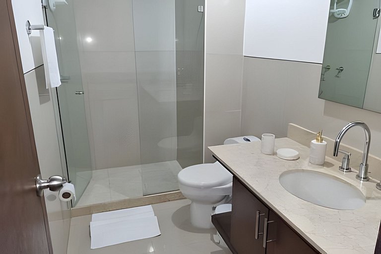 Apartamento de 1 dormitório nos Morros com vista para o mar