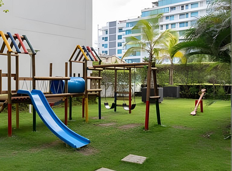 Apartamento de 1 dormitório nos Morros com vista para o mar