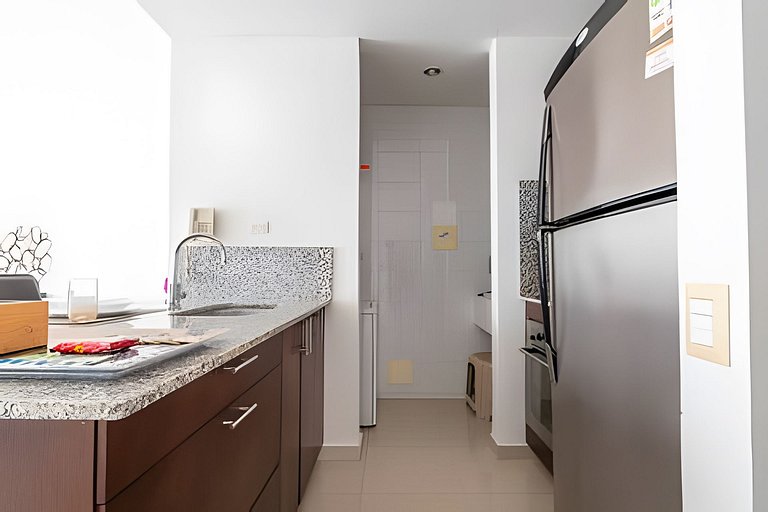 Apartamento de 1 dormitório nos Morros com vista para o mar