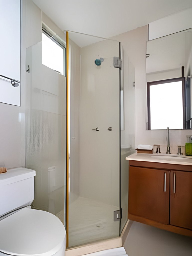 Apartamento de 1 dormitório nos Morros com vista para o mar