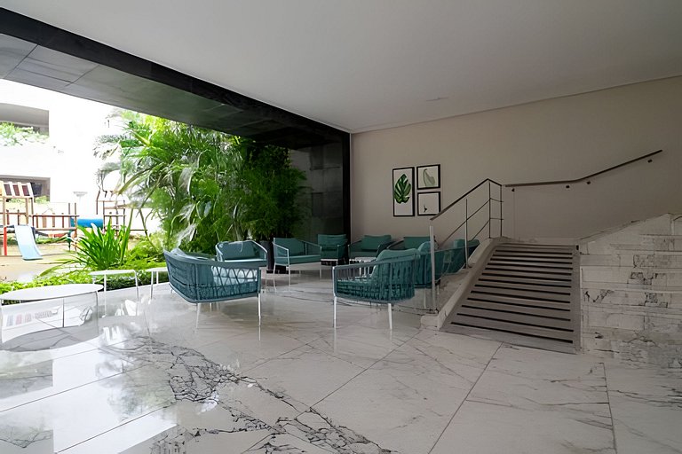 Apartamento de 1 dormitório nos Morros com vista para o mar