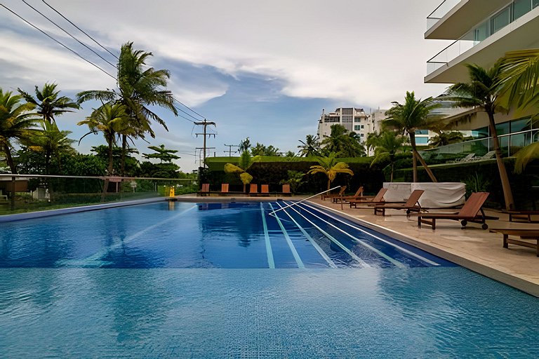 Apartamento de 1 dormitório nos Morros com vista para o mar