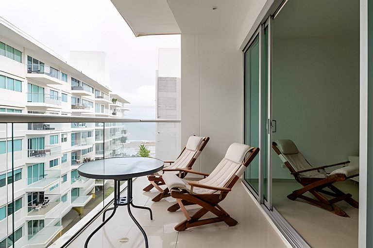 Apartamento de 1 dormitório nos Morros com vista para o mar