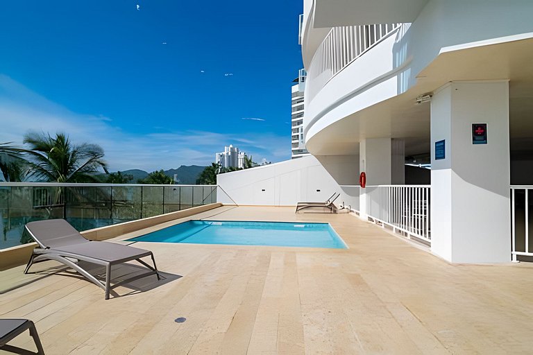 2 quartos com vista para o mar, piscina e spa