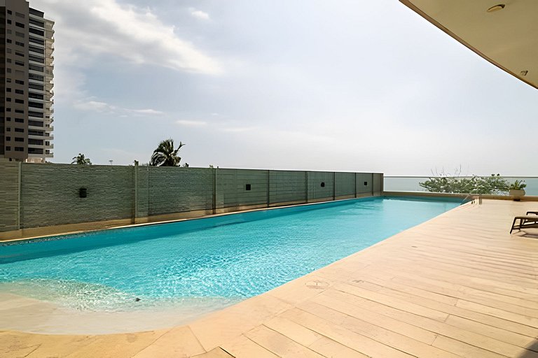 2 quartos com vista para o mar, piscina e spa