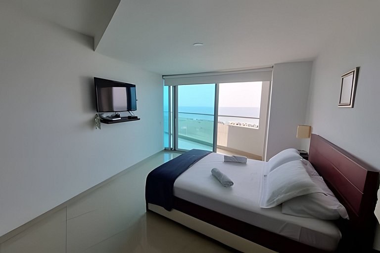 2 quartos Morros. Vista para o mar e acesso à praia