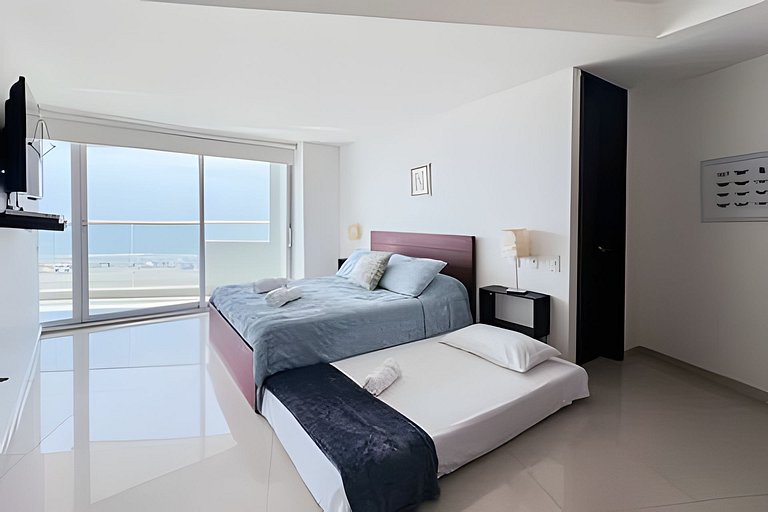 2 quartos Morros. Vista para o mar e acesso à praia