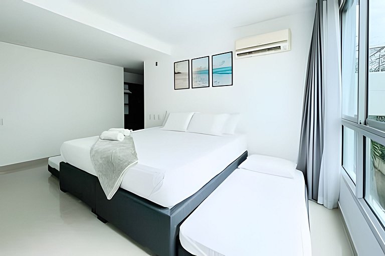 Apartamento de 2 quartos no Morros com saída para a praia