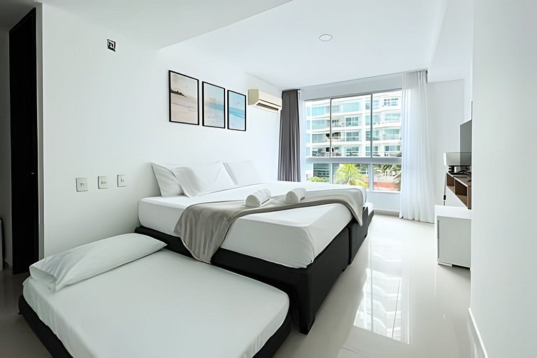 Apartamento de 2 quartos no Morros com saída para a praia