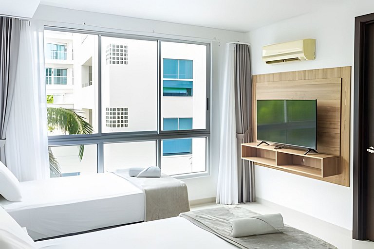 Apartamento de 2 quartos no Morros com saída para a praia