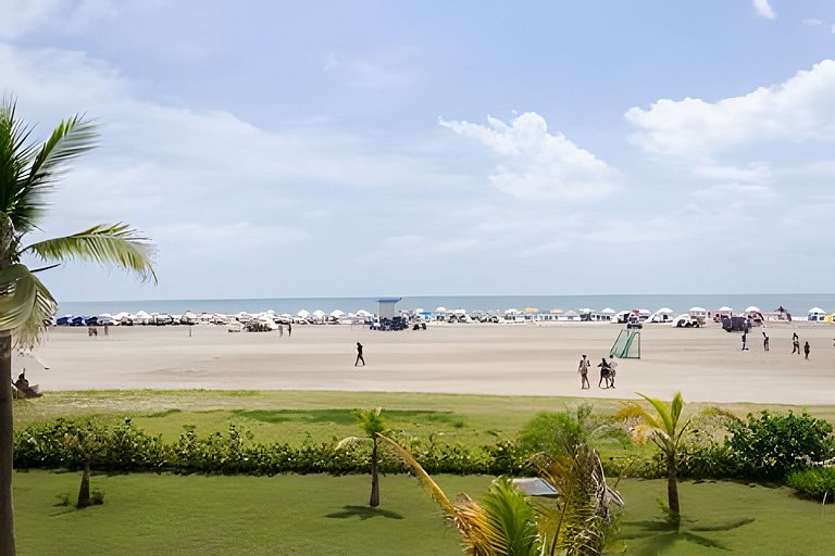 1 dormitório e terraço Morros. Vista para o mar