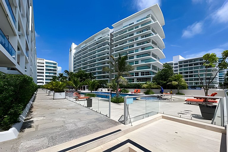 1 dormitório e terraço Morros. Vista para o mar