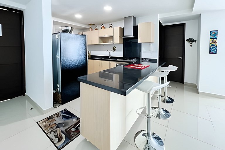 Apartamento com 2 quartos nos Morros, vista para o mar