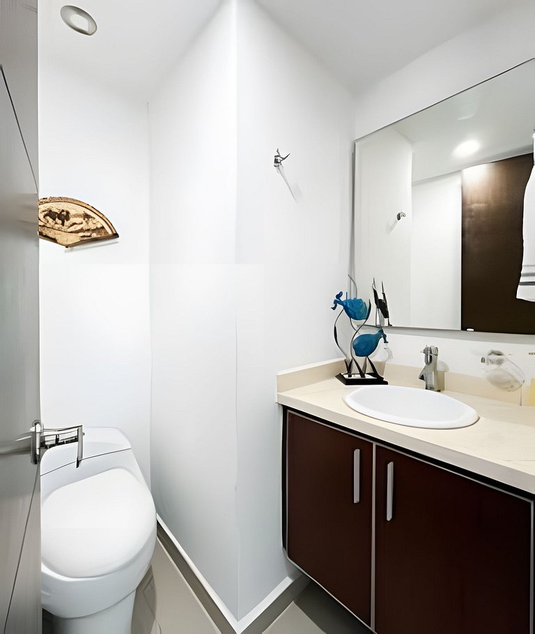 Apartamento com 2 quartos nos Morros, vista para o mar