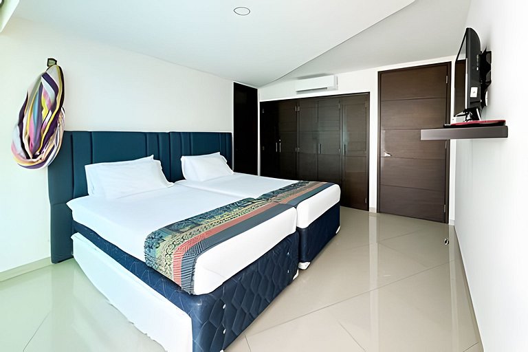 Apartamento com 2 quartos nos Morros, vista para o mar