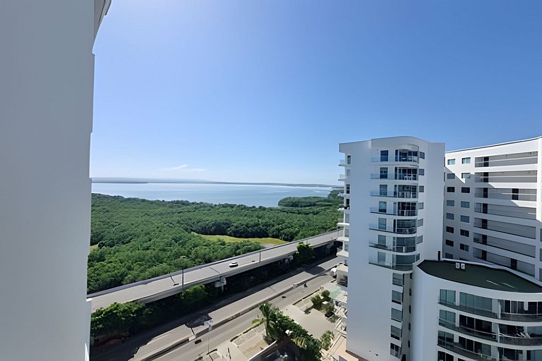 Apartamento com 2 quartos nos Morros, vista para o mar