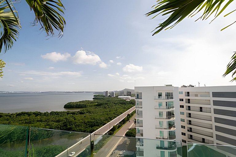 Apartamento com 2 quartos nos Morros, vista para o mar