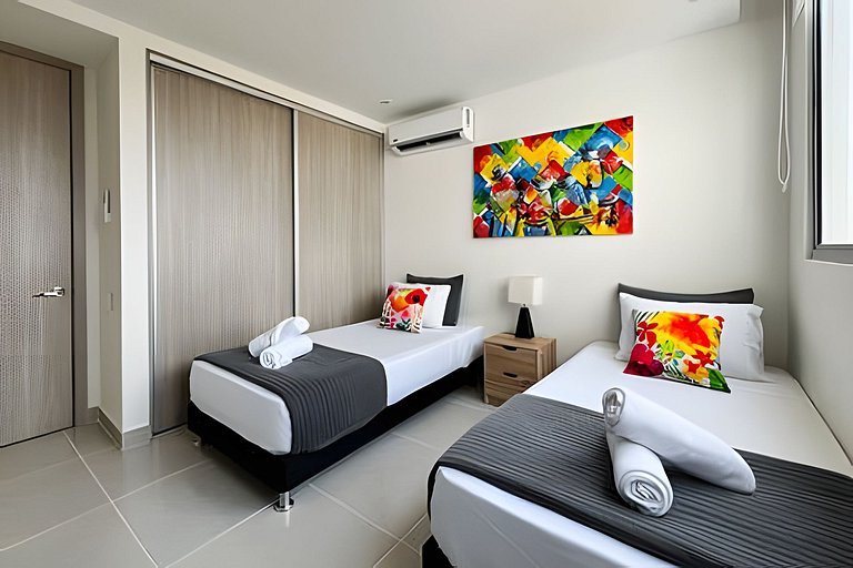 Apartamento de 2 quartos Morros Vistas. Piscina