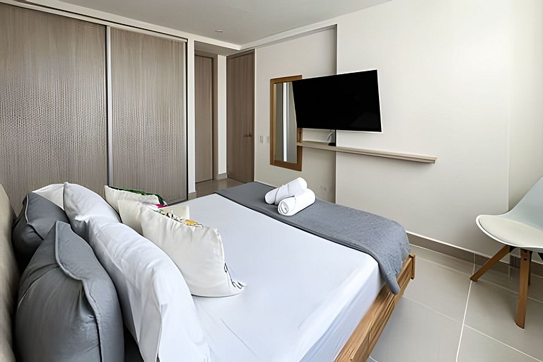 Apartamento de 2 quartos Morros Vistas. Piscina