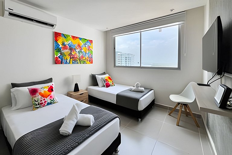 Apartamento de 2 quartos Morros Vistas. Piscina