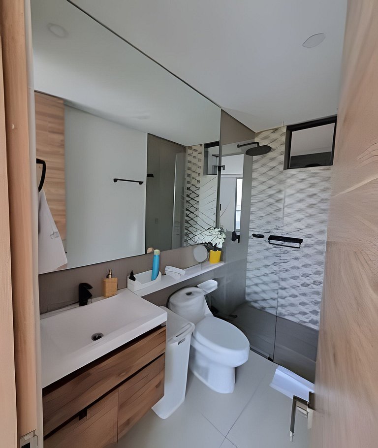 Loft Pozos Colorados. Vista para o mar, piscina e academia