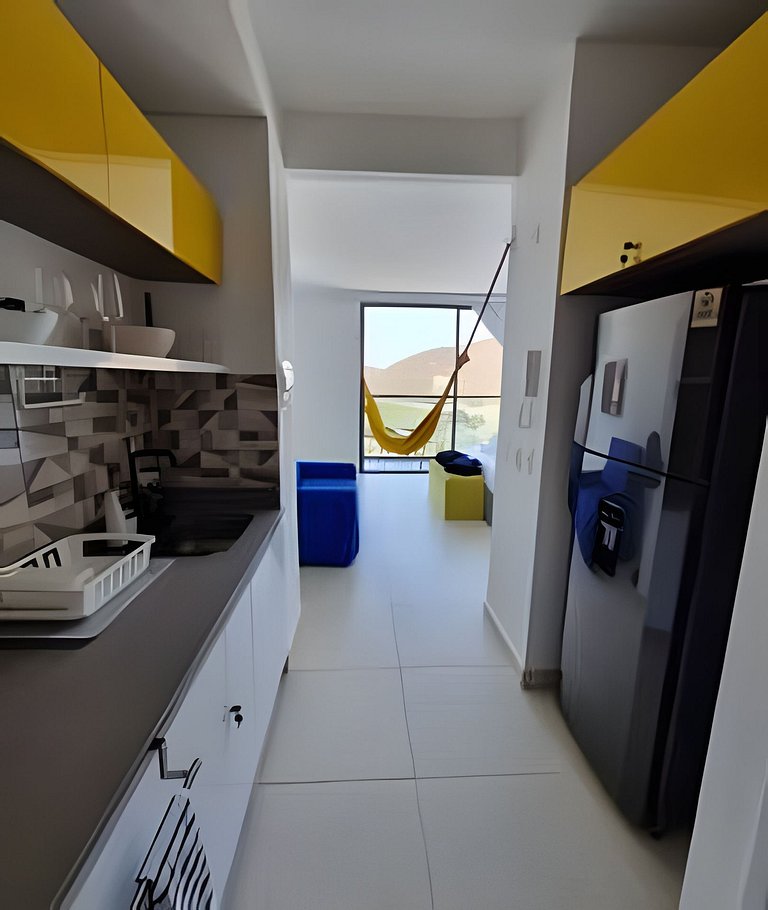 Loft Pozos Colorados. Vista para o mar, piscina e academia