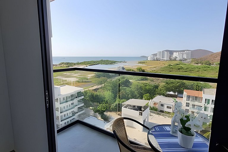 Loft Pozos Colorados. Vista para o mar, piscina e academia