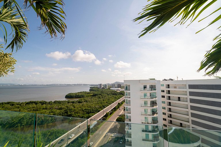 Apartamento de 1 quarto em Morros. Vista para o mar e acesso