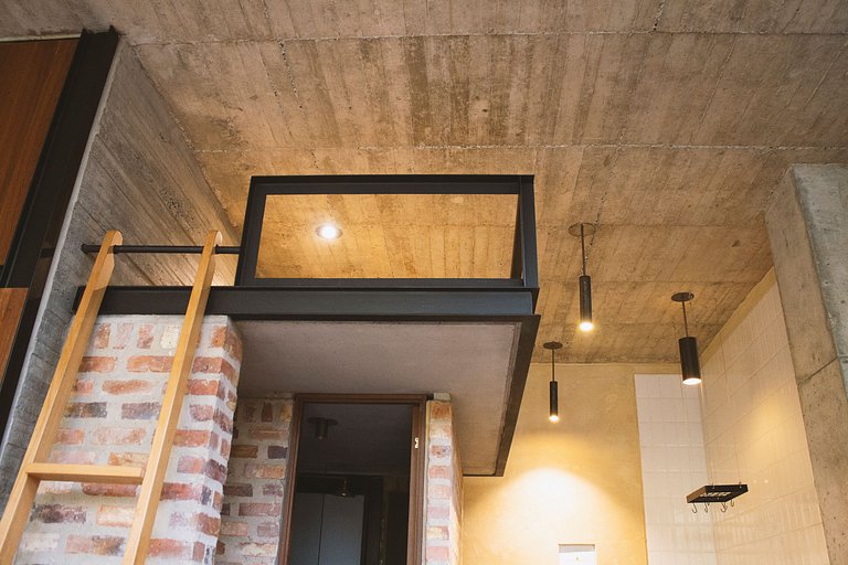 Moderno loft com terraço e cozinha. Centro de Bogotá