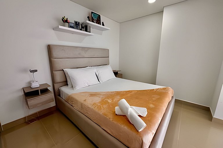 Apartamento de 1 quarto em Bocagrande com vista panorâmica p
