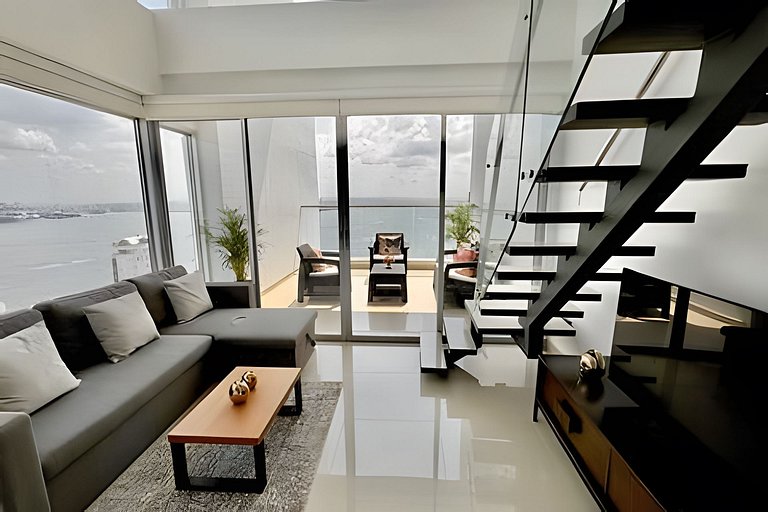 Apartamento de 1 quarto em Bocagrande com vista panorâmica p