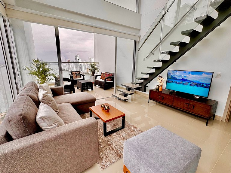 Apartamento de 1 quarto em Bocagrande com vista panorâmica p