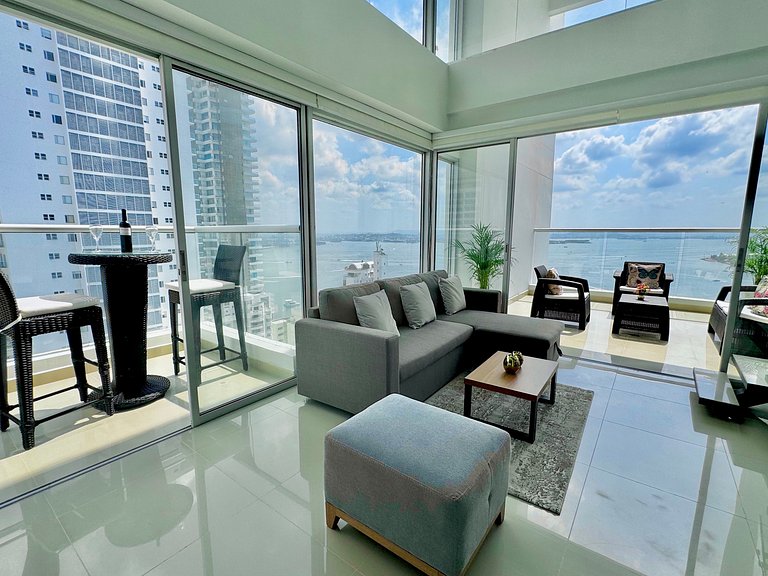 Apartamento de 1 quarto em Bocagrande com vista panorâmica p