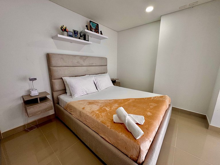 Apartamento de 1 quarto em Bocagrande com vista panorâmica p