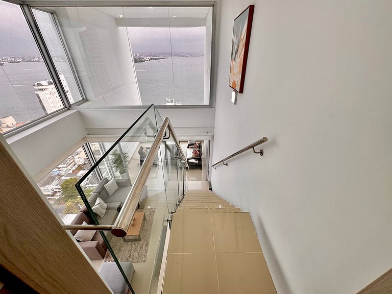 Apartamento de 1 quarto em Bocagrande com vista panorâmica p