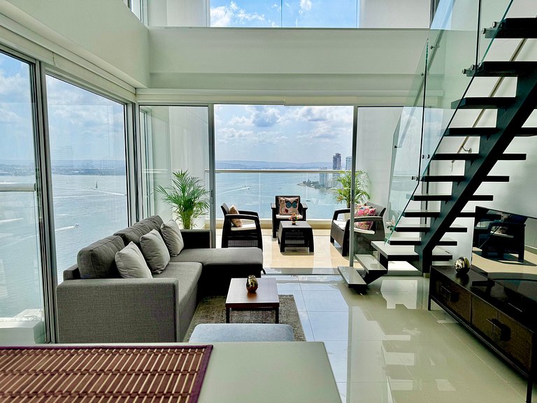 Apartamento de 1 quarto em Bocagrande com vista panorâmica p