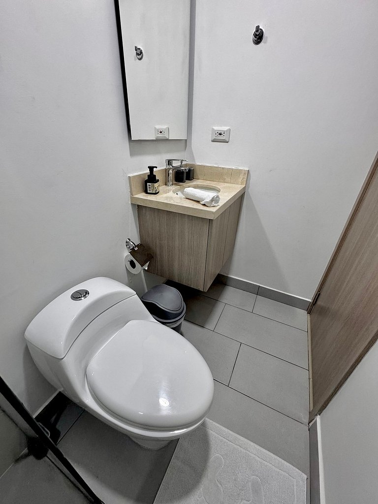Apartamento de 1 quarto em Bocagrande com vista panorâmica p