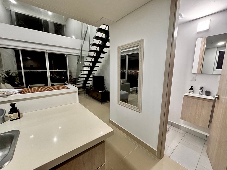 Apartamento de 1 quarto em Bocagrande com vista panorâmica p