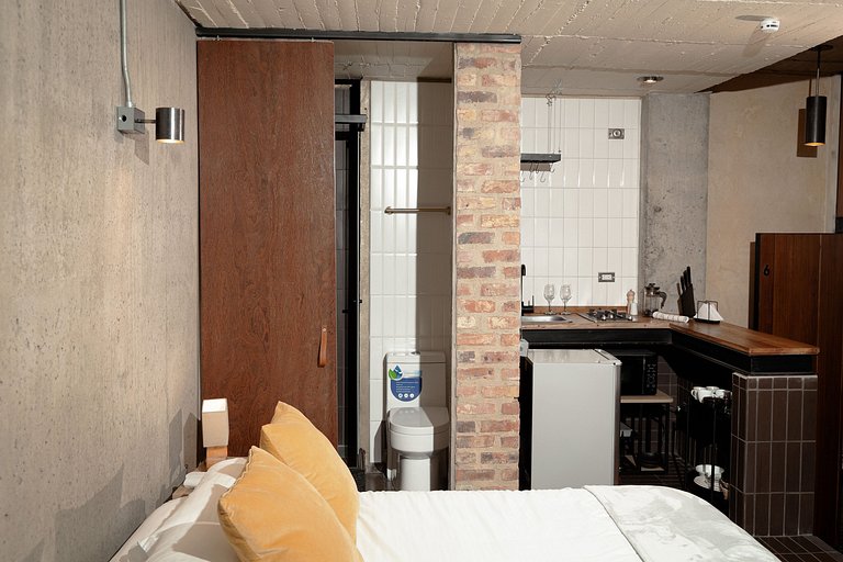 Loft moderno com terraço e cozinha. Centro de Bogotá