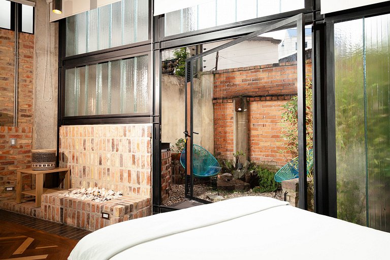 Moderno loft com terraço e cozinha. Centro de Bogotá