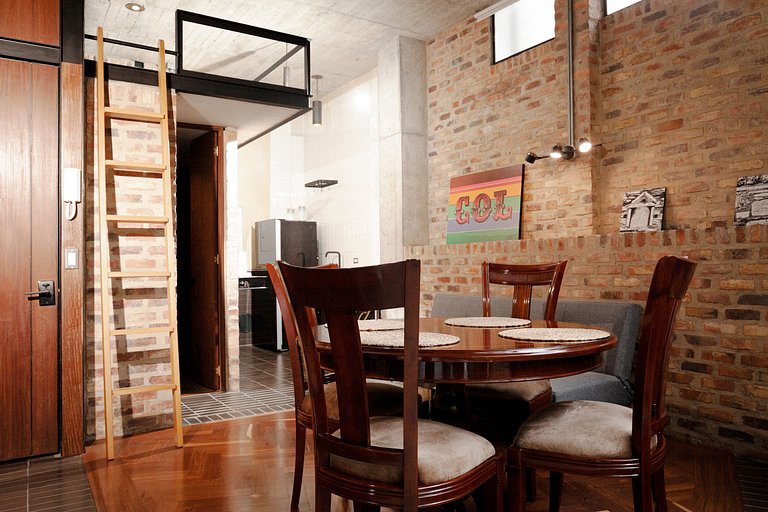 Moderno loft com terraço e cozinha. Centro de Bogotá