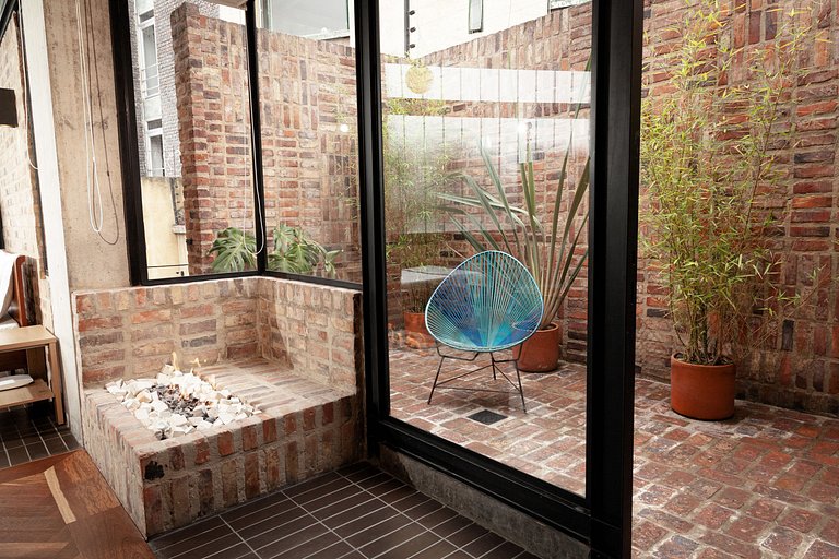 Spacious Loft terrace and kitchen. Bogota Center